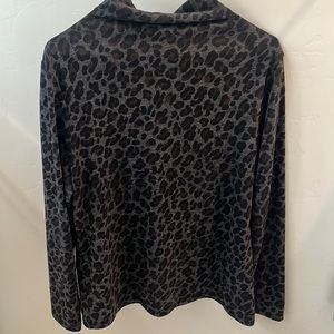 Ann Taylor leopard mockneck